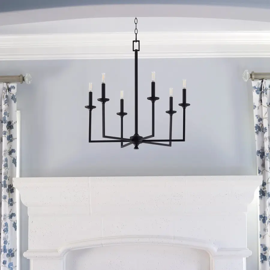Eldorado 6-Light Chandelier in Matte Black - Image 8