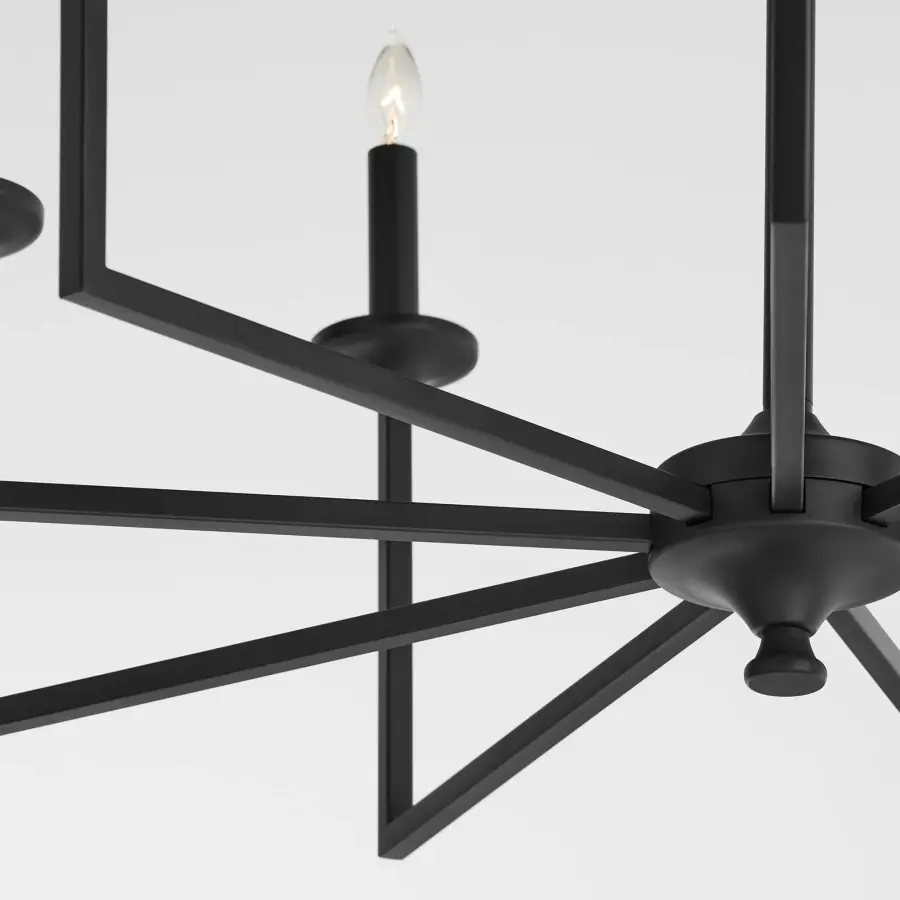 Eldorado 9-Light Chandelier in Matte Black - Image 3