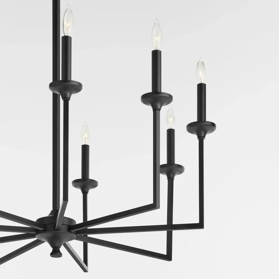 Eldorado 9-Light Chandelier in Matte Black - Image 4