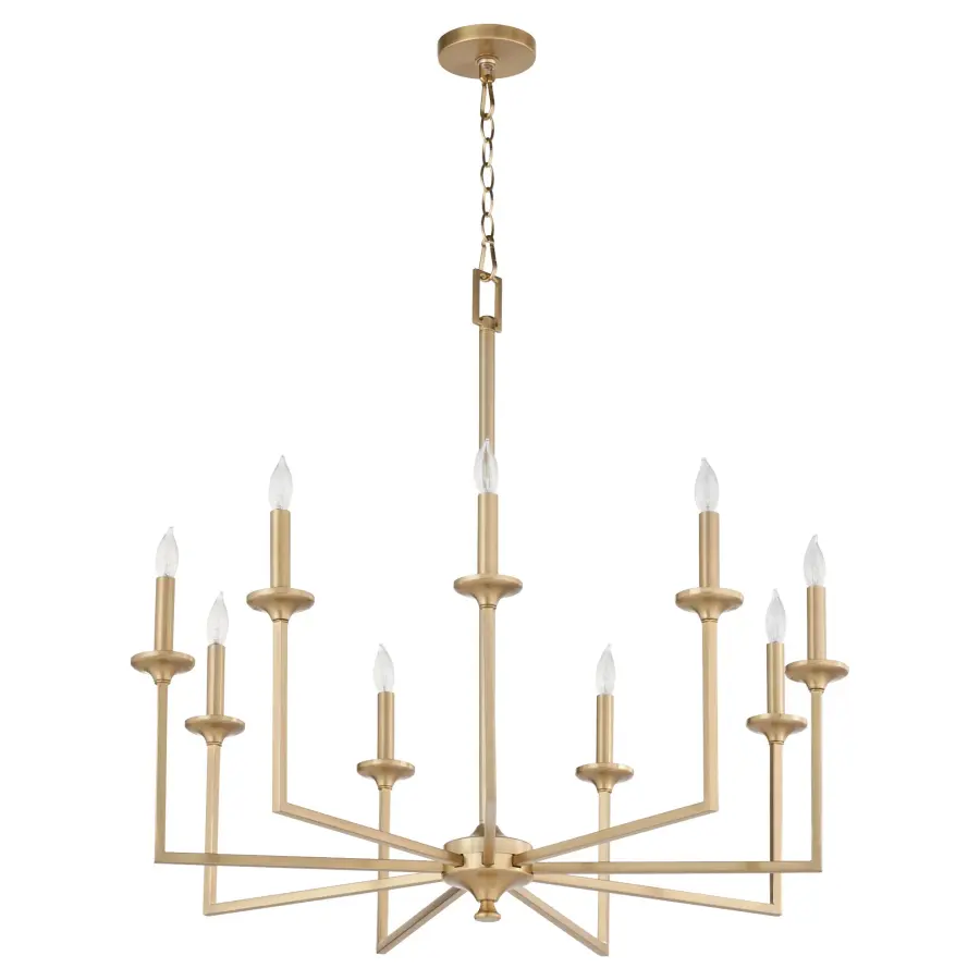 Eldorado 9-Light Chandelier in Aged Brass - Image 1
