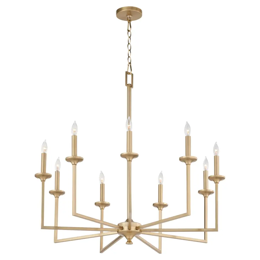 Eldorado 9-Light Chandelier in Aged Brass - Image 2