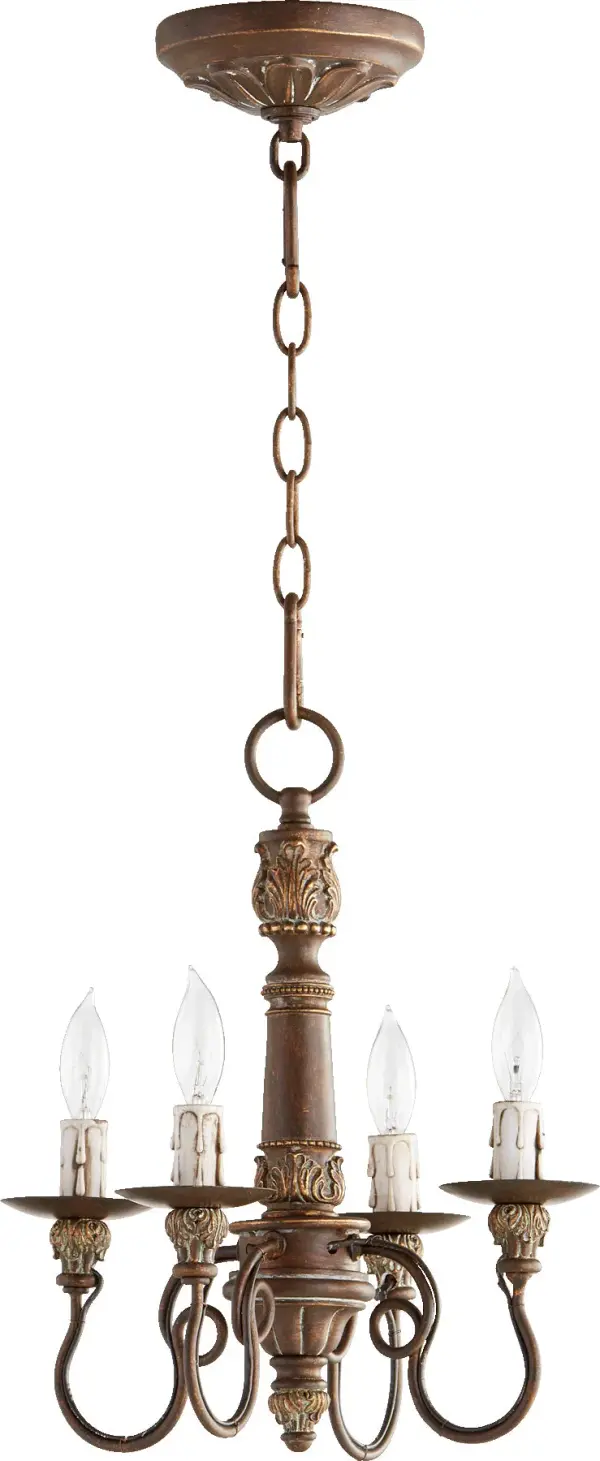 Salento 4-Light Vintage Copper Chandelier