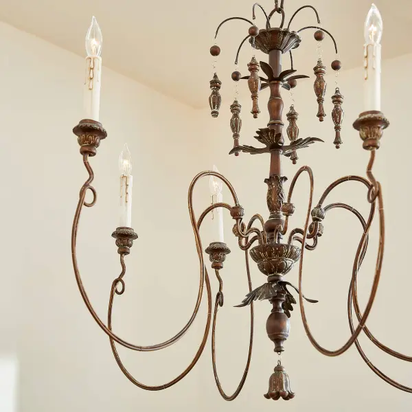 Salento 6-Light Vintage Copper Traditional Chandelier - Image 3