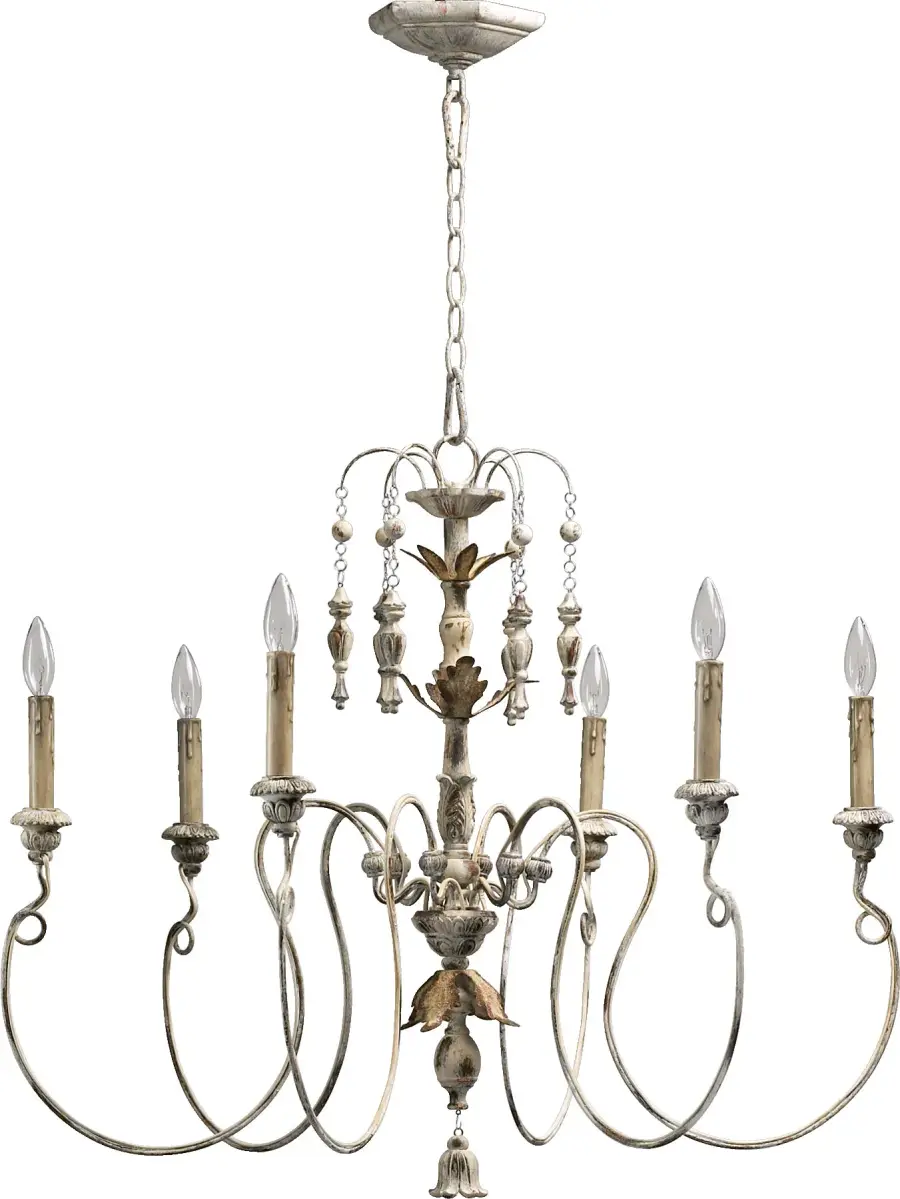Salento 6-Light Persian White Traditional Chandelier