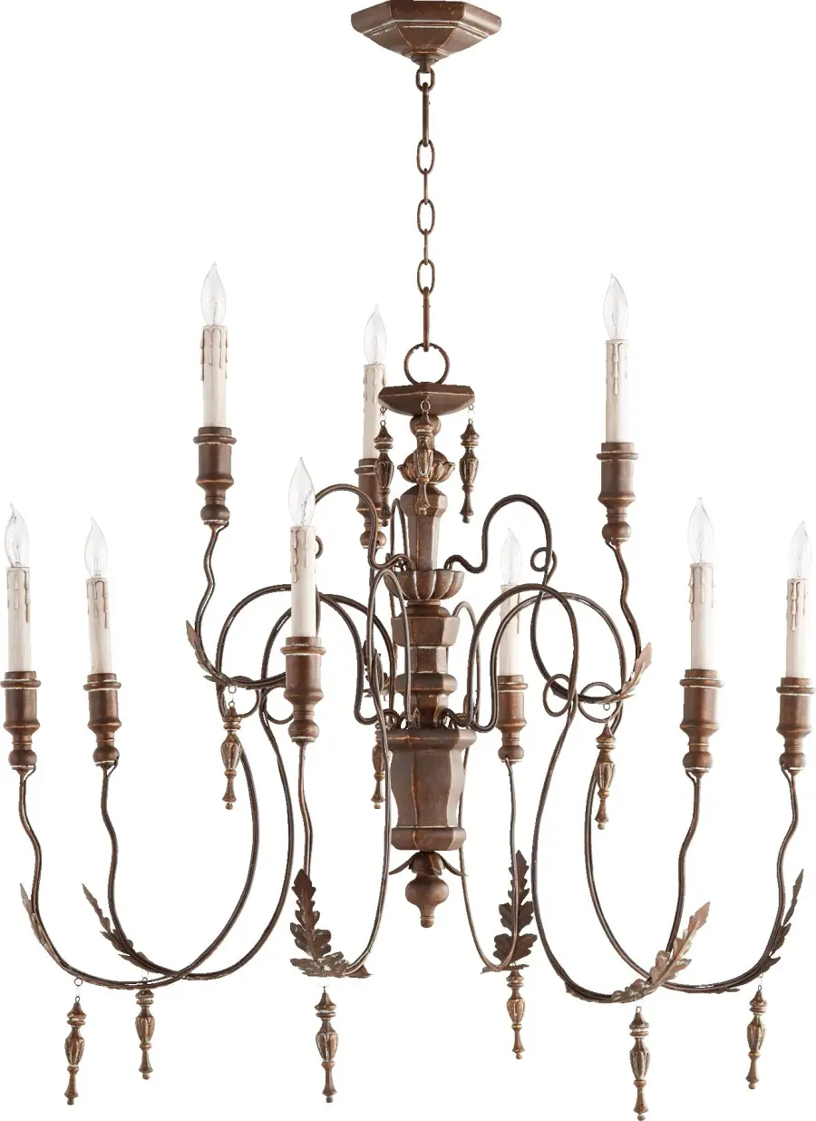 Salento 9-Light Vintage Copper Traditional Chandelier