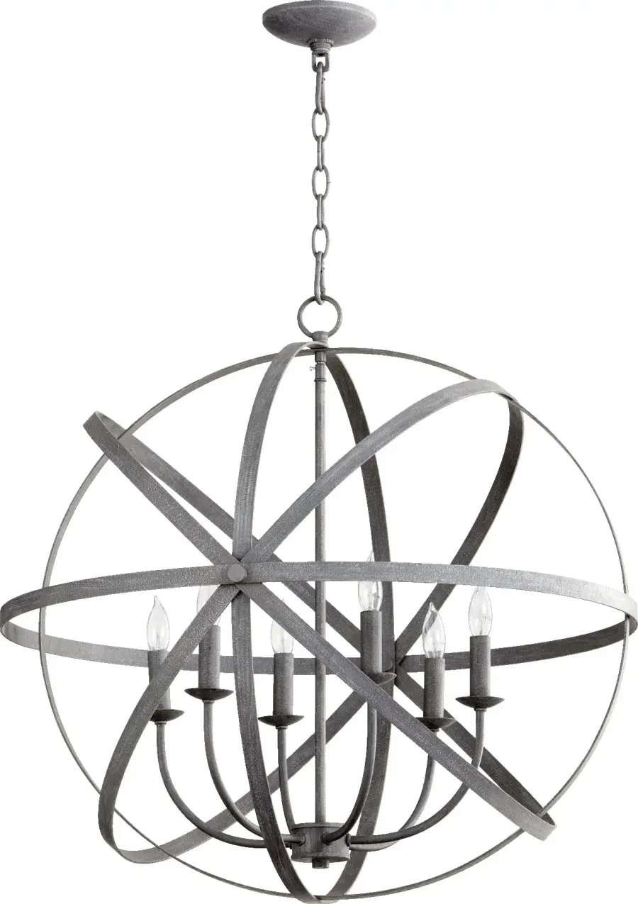 Celeste 6-Light Transitional Chandelier in Zinc - Image 1