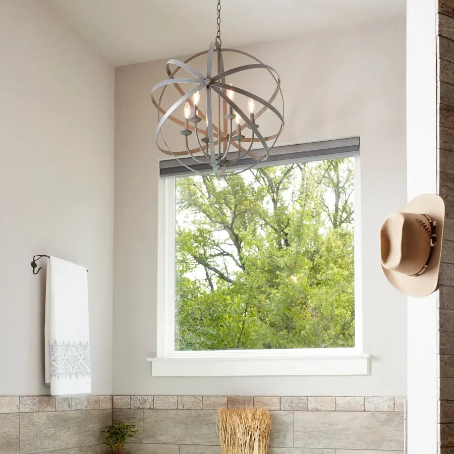 Celeste 6-Light Transitional Chandelier in Zinc - Image 2