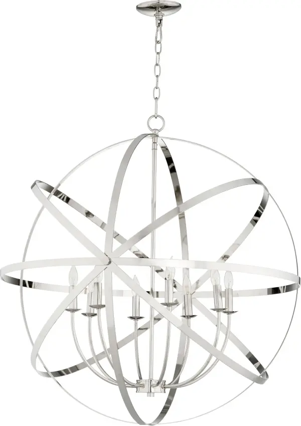Celeste 8-Light Chandelier in Polished Nickel