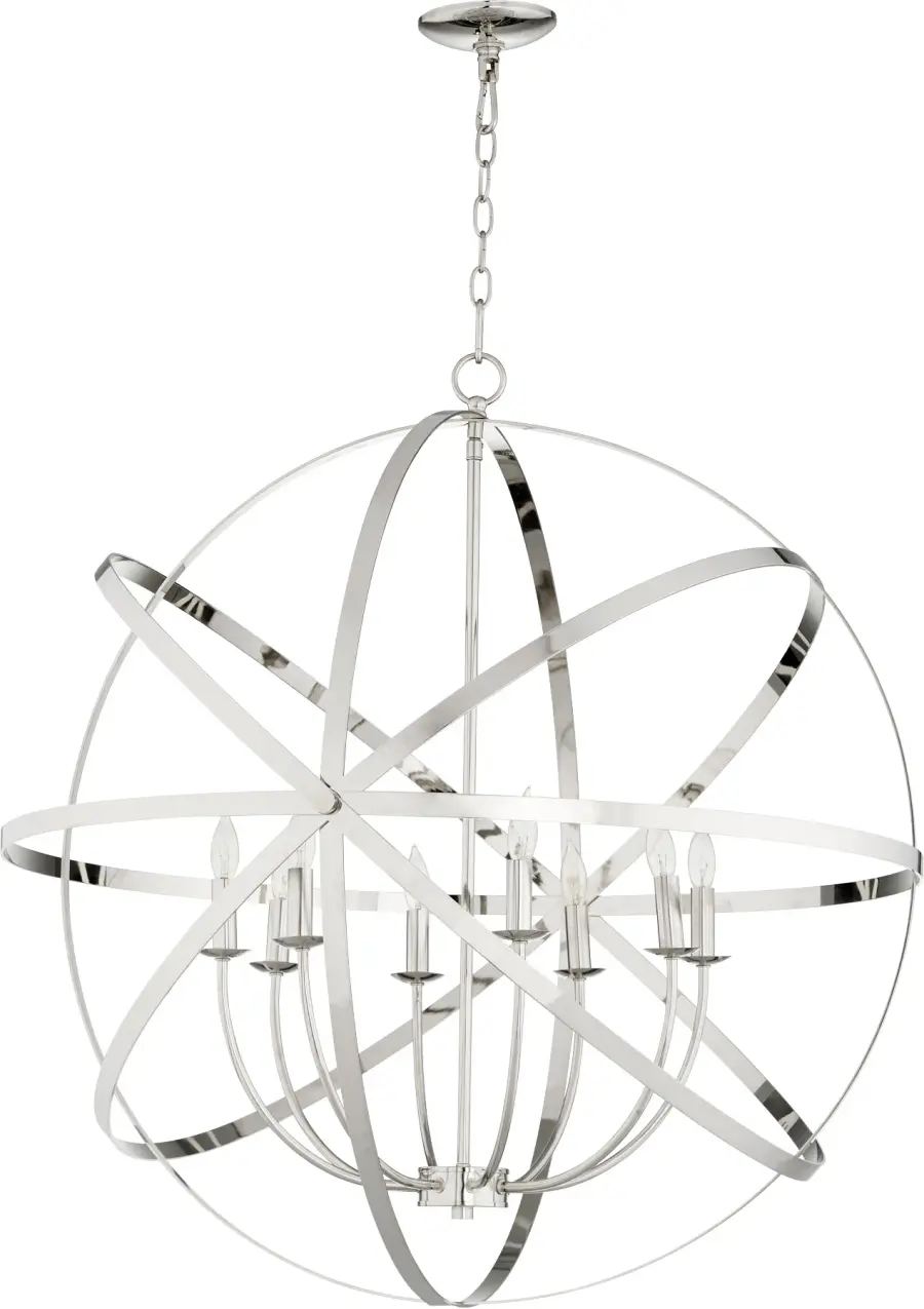 Celeste 8-Light Chandelier in Polished Nickel