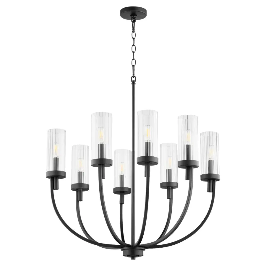 Modern Minimalist Chandelier with Bold Black Finish - Image 1