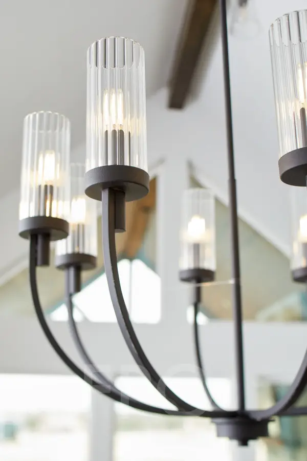 Modern Minimalist Chandelier with Bold Black Finish - Image 3
