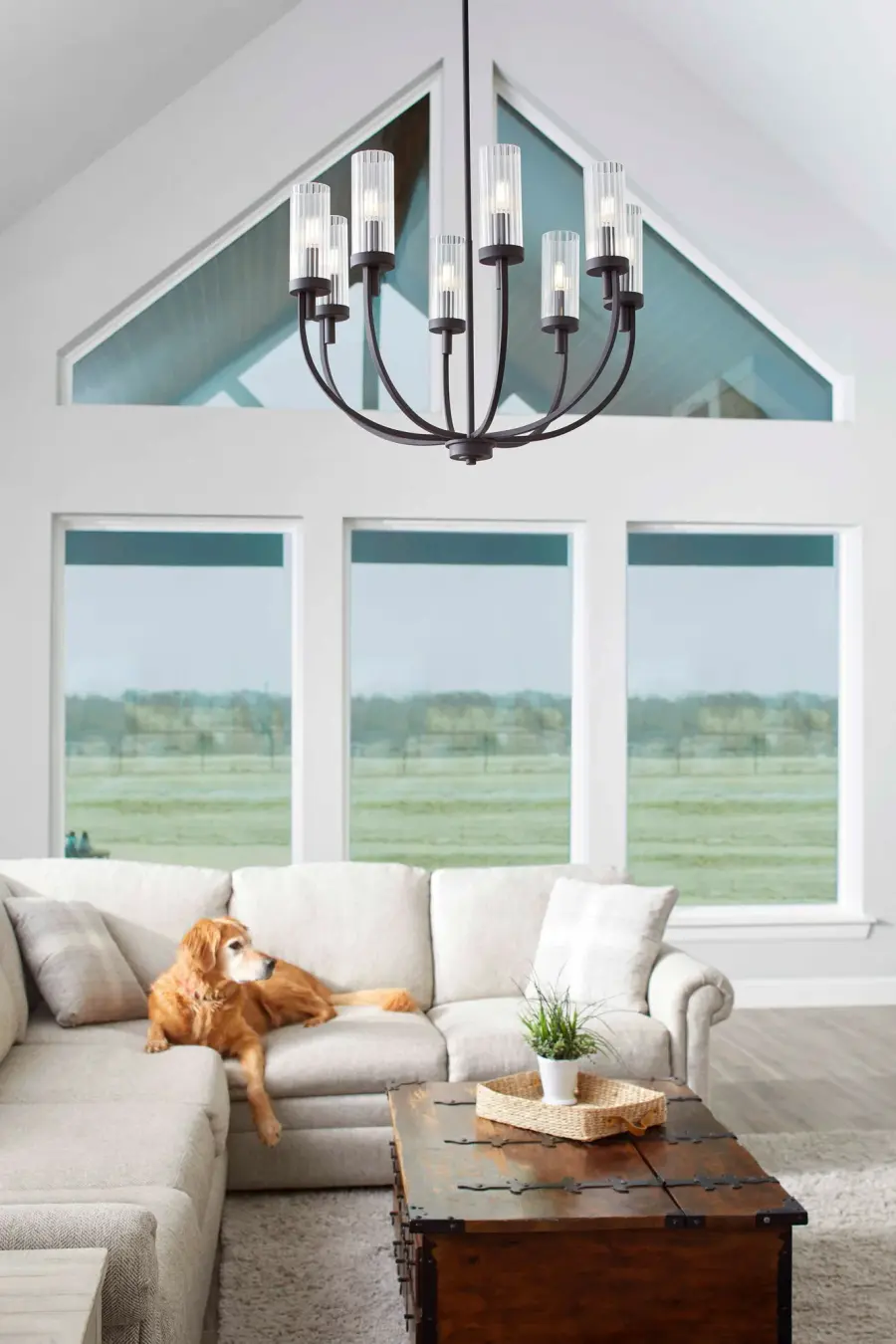 Modern Minimalist Chandelier with Bold Black Finish - Image 4