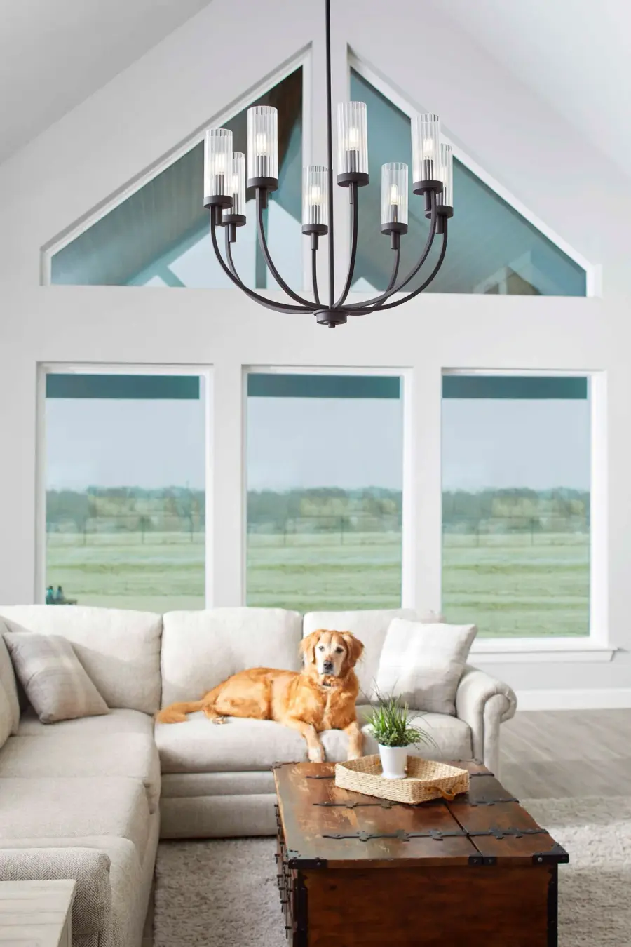 Modern Minimalist Chandelier with Bold Black Finish - Image 6