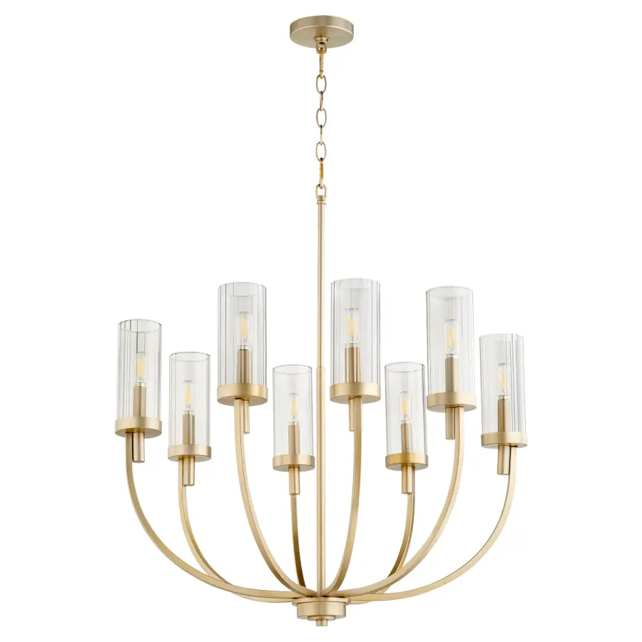 Ladin 8-Light Chandelier in Aged Brass - Image 1