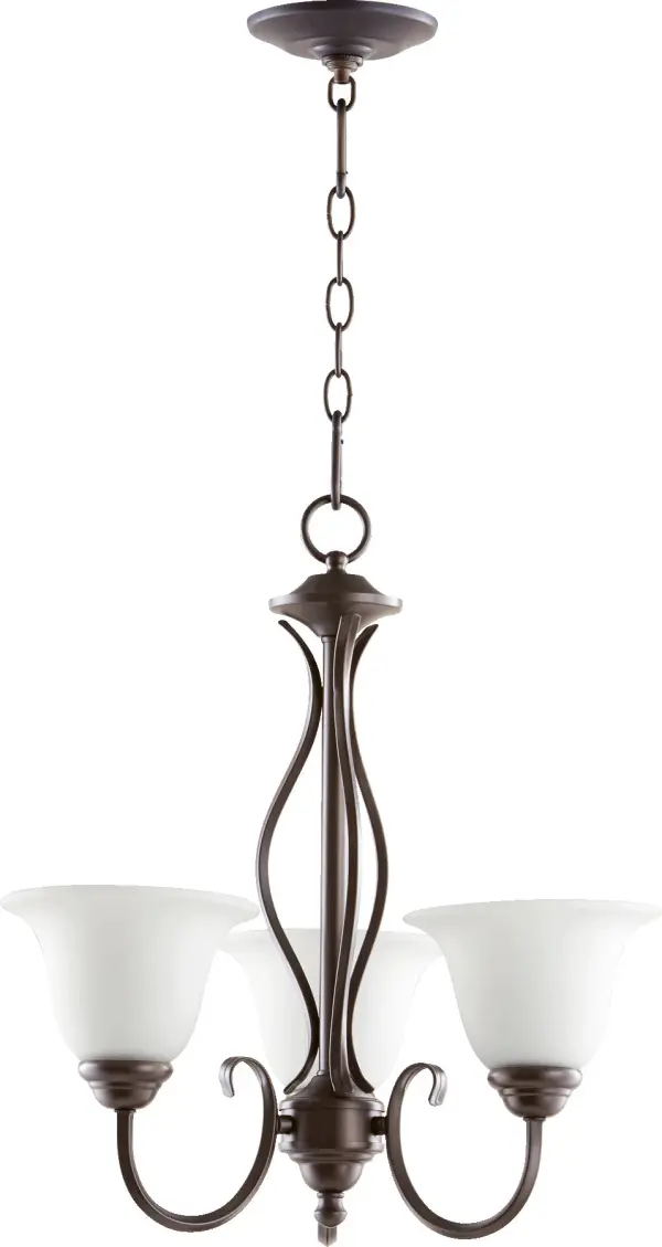 Spencer 3-Light Chandelier in Oiled Bronze