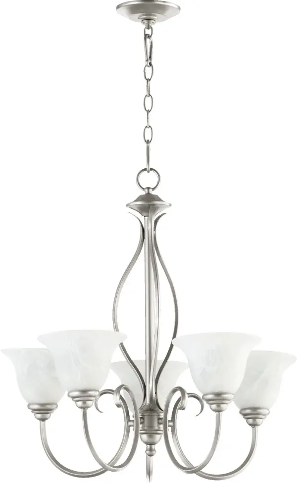 Spencer 5-Light Transitional Chandelier in Classic Nickel