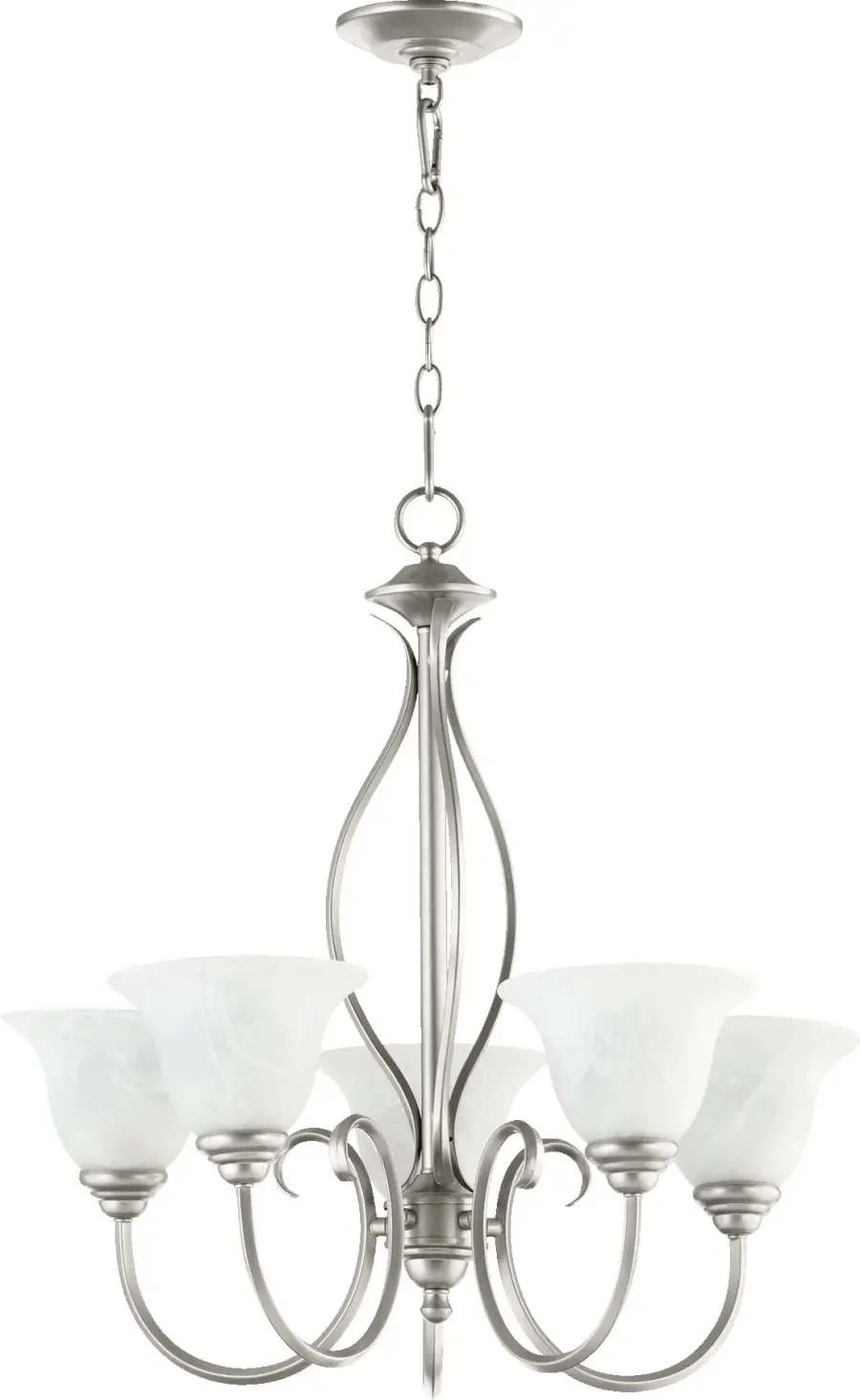 Spencer 5-Light Transitional Chandelier in Classic Nickel