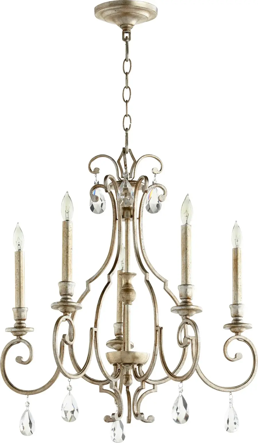 Elegant Traditional Chandelier with Crystal Accents - Image 1