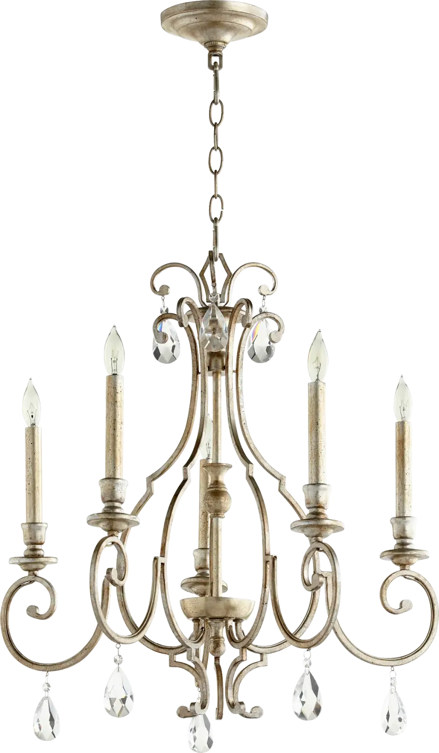 Elegant Traditional Chandelier with Crystal Accents - Image 2