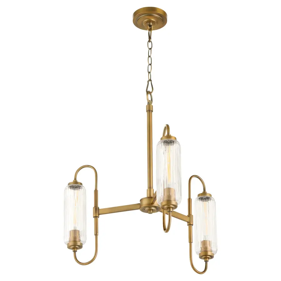 Whitmire 3-Light Chandelier in Brushed Brass - Image 2