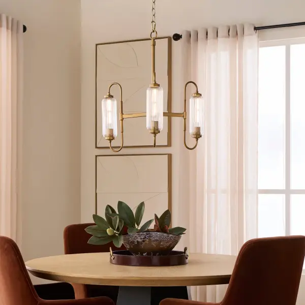 Whitmire 3-Light Chandelier in Brushed Brass - Image 5