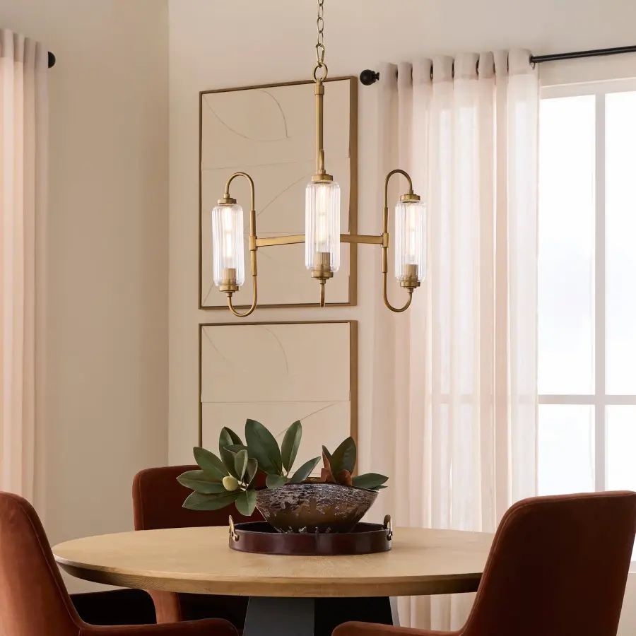 Whitmire 3-Light Chandelier in Brushed Brass - Image 5