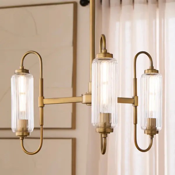 Whitmire 3-Light Chandelier in Brushed Brass - Image 6