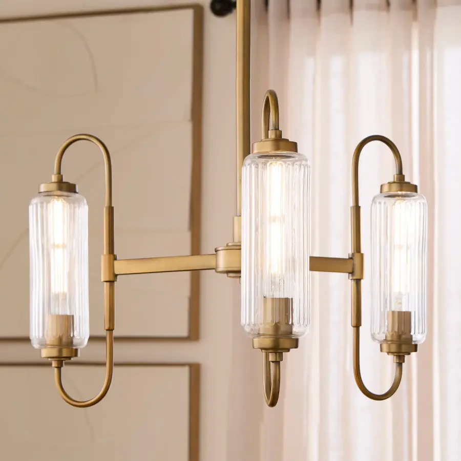 Whitmire 3-Light Chandelier in Brushed Brass - Image 6