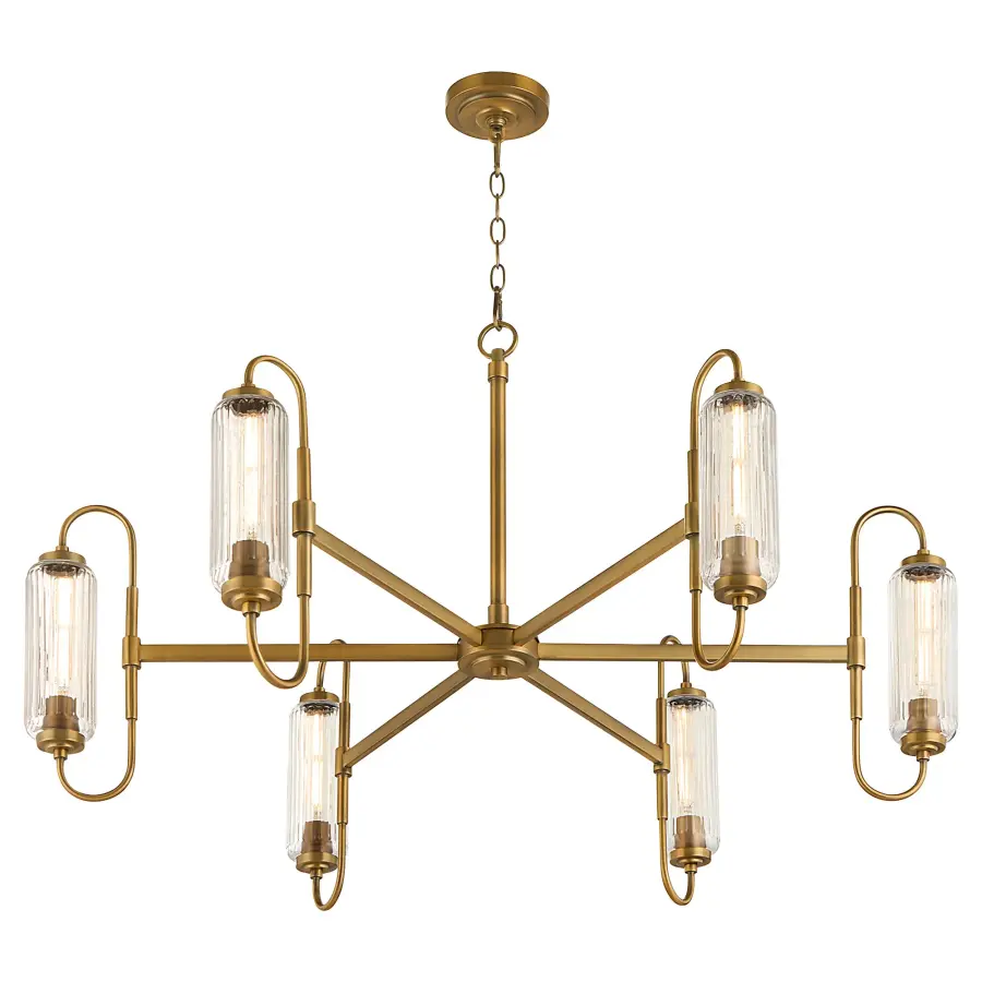 Whitmire 6-Light Chandelier in Brushed Brass - Image 2