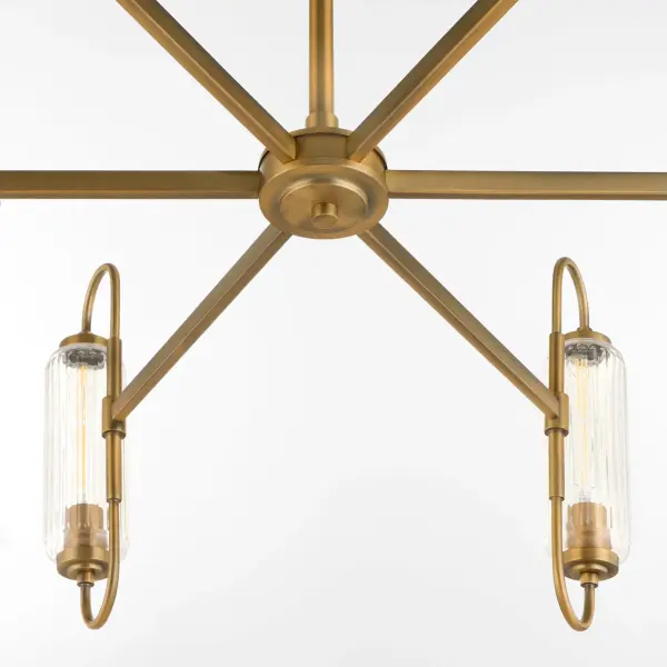 Whitmire 6-Light Chandelier in Brushed Brass - Image 4