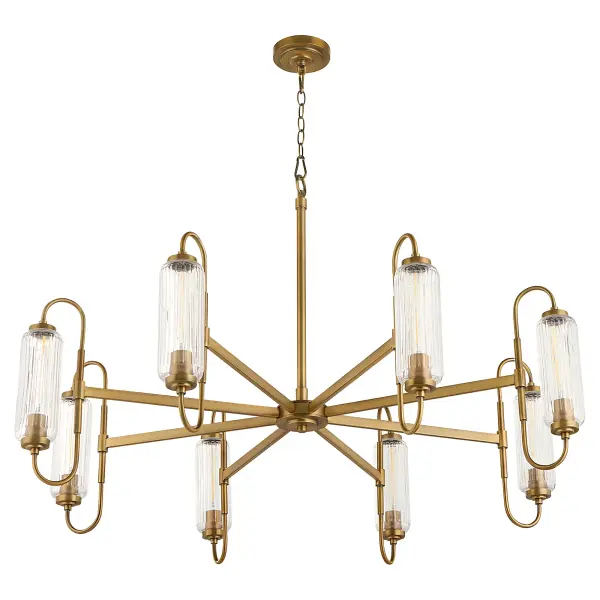 Whitmire 8-Light Chandelier in Brushed Brass - Image 1
