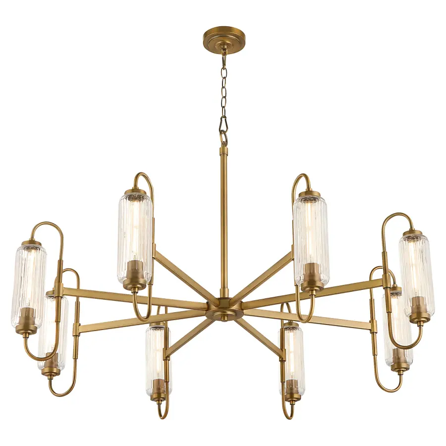 Whitmire 8-Light Chandelier in Brushed Brass - Image 2