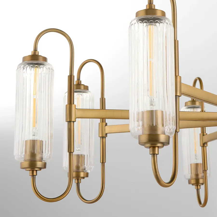 Whitmire 8-Light Chandelier in Brushed Brass - Image 3