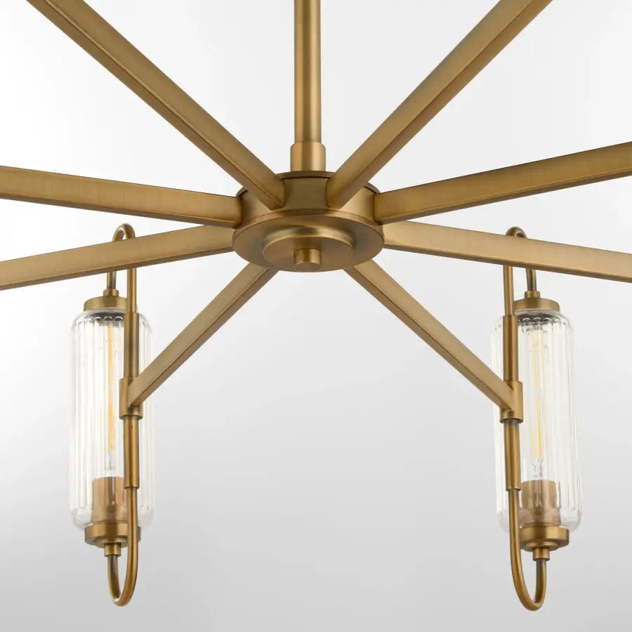 Whitmire 8-Light Chandelier in Brushed Brass - Image 4