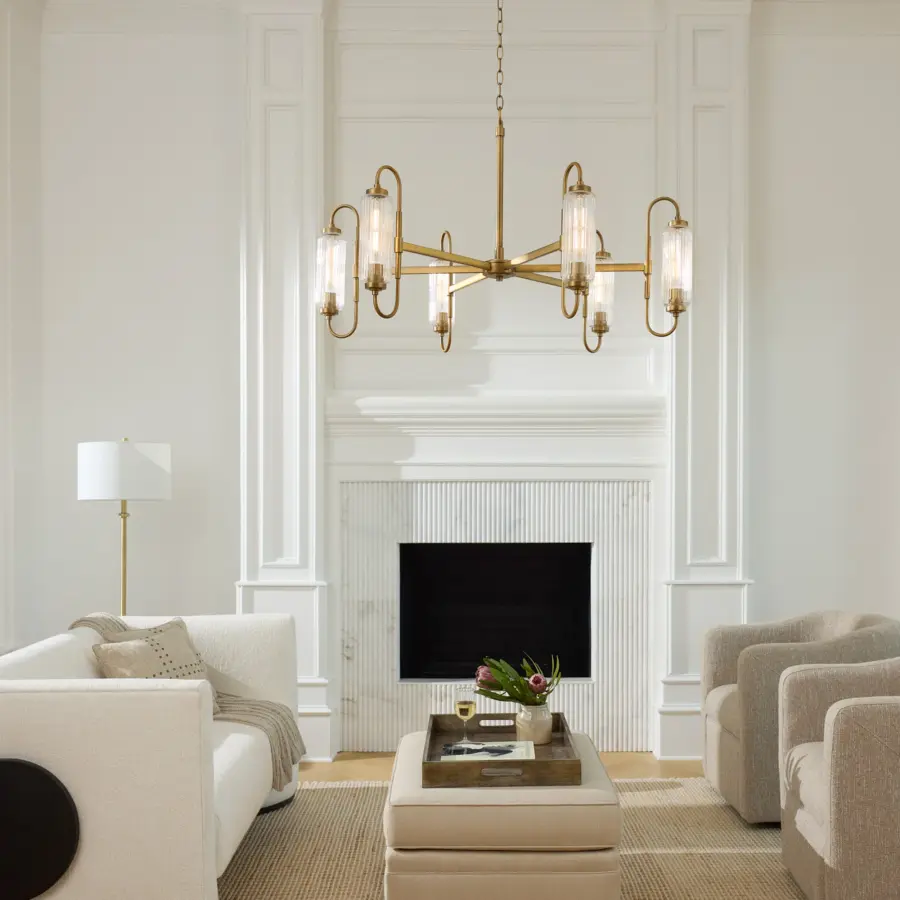 Whitmire 8-Light Chandelier in Brushed Brass - Image 5