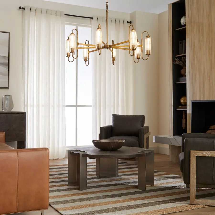 Whitmire 8-Light Chandelier in Brushed Brass - Image 6