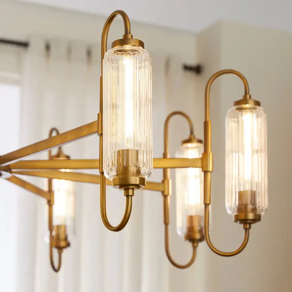 Whitmire 8-Light Chandelier in Brushed Brass - Image 7