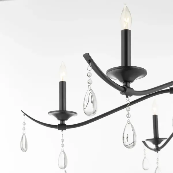 Elegant Transitional Chandelier with Crystal Accents - Image 3