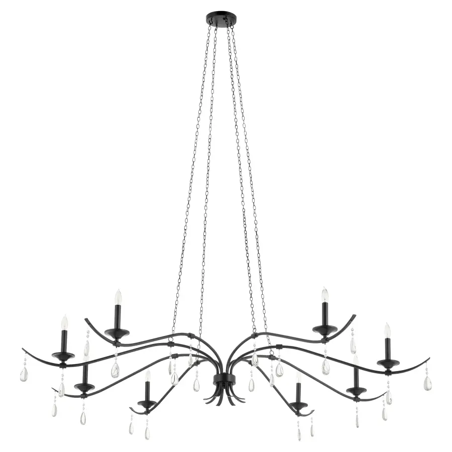 Elegant Transitional Chandelier with Crystal Accents - Image 1