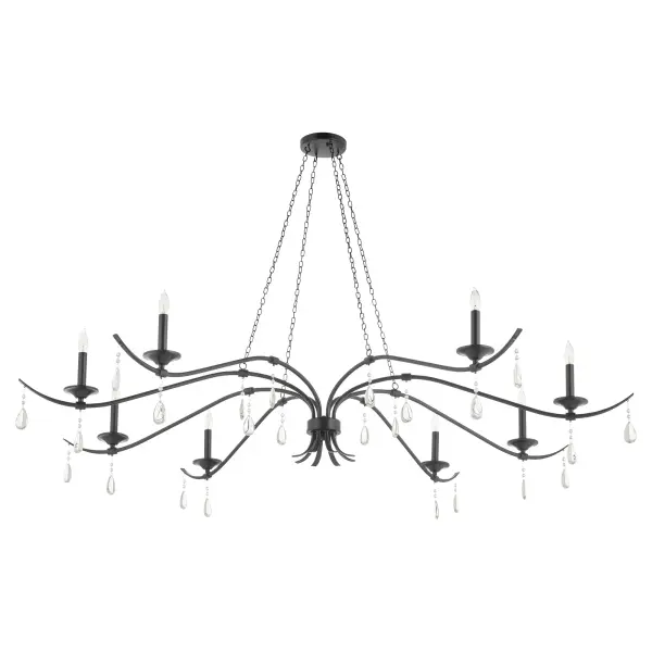 Elegant Transitional Chandelier with Crystal Accents - Image 2