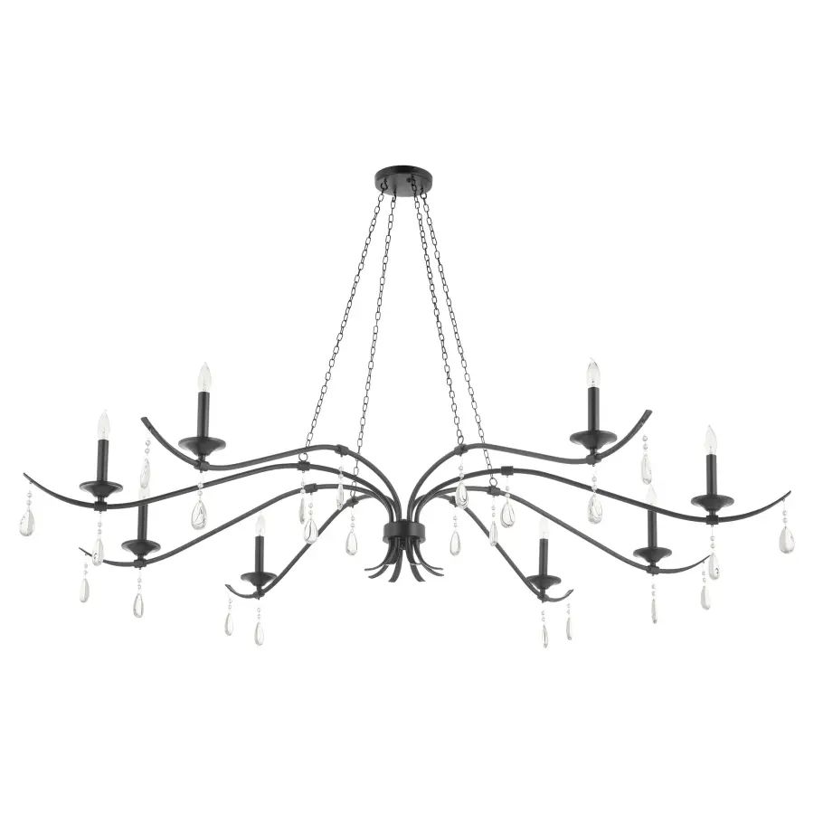 Elegant Transitional Chandelier with Crystal Accents - Image 2