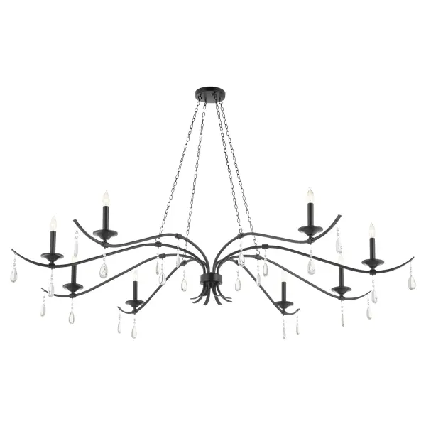 Elegant Transitional Chandelier with Crystal Accents - Image 3