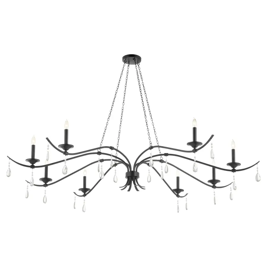 Elegant Transitional Chandelier with Crystal Accents - Image 3