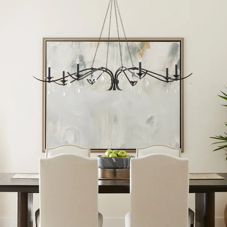 Elegant Transitional Chandelier with Crystal Accents - Image 6
