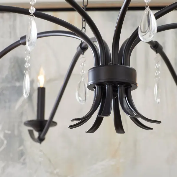 Elegant Transitional Chandelier with Crystal Accents - Image 8