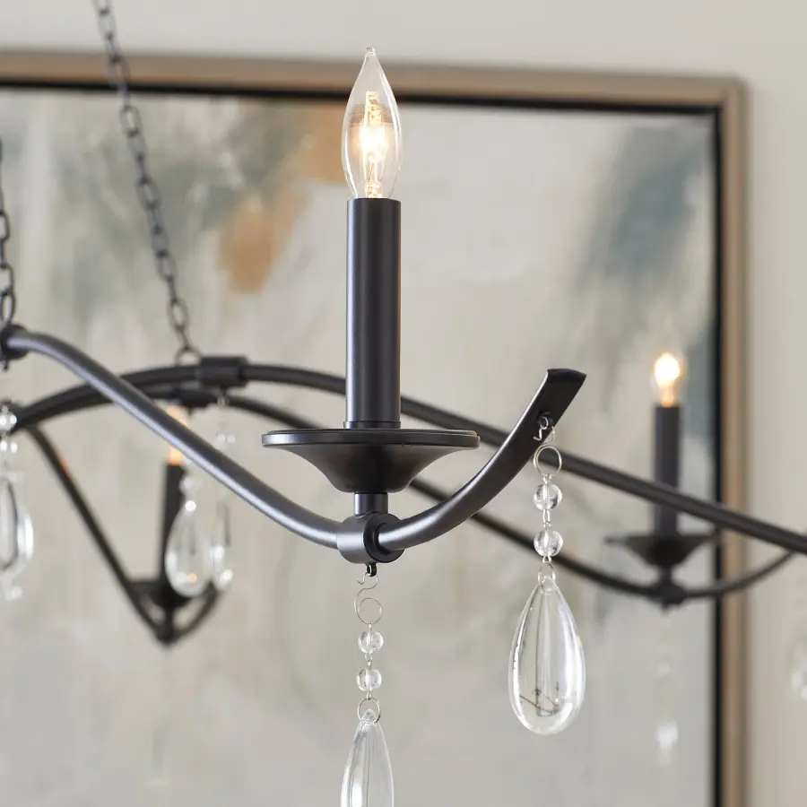 Elegant Transitional Chandelier with Crystal Accents - Image 9