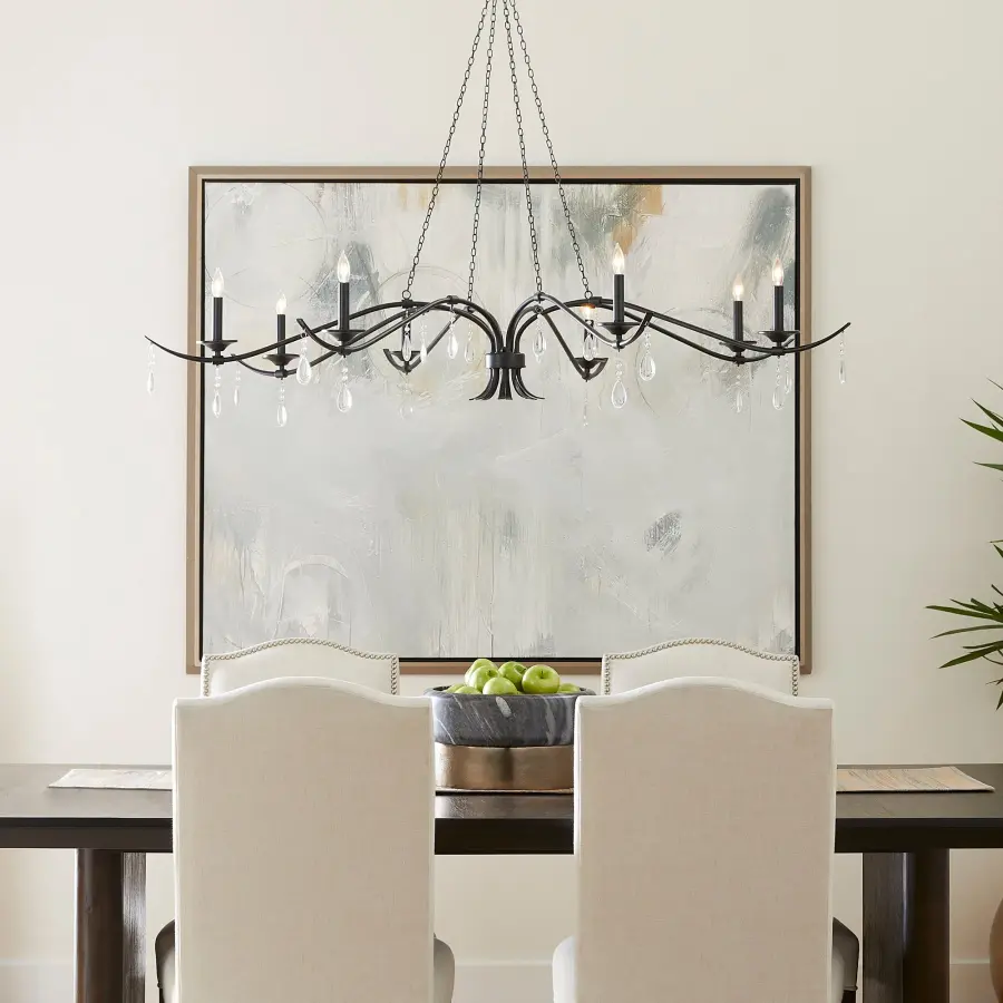 Elegant Transitional Chandelier with Crystal Accents - Image 10