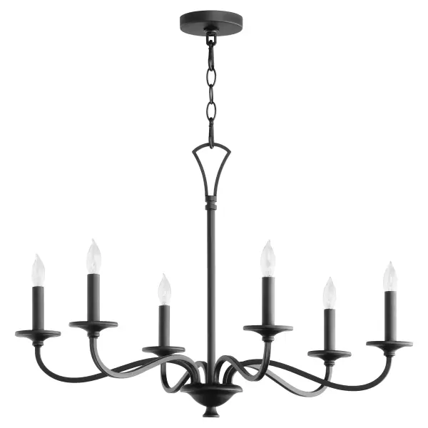 Maryse 6-Light Chandelier in Matte Black - Image 1