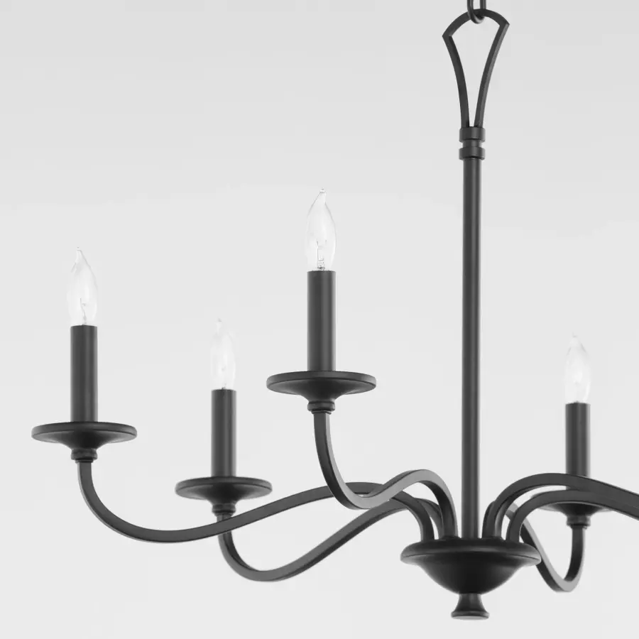 Maryse 6-Light Chandelier in Matte Black - Image 3