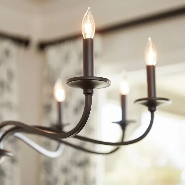 Maryse 6-Light Chandelier in Matte Black - Image 4